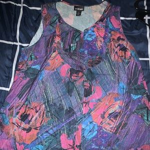 Sleeveless Blouse with Zipper and Ruffle